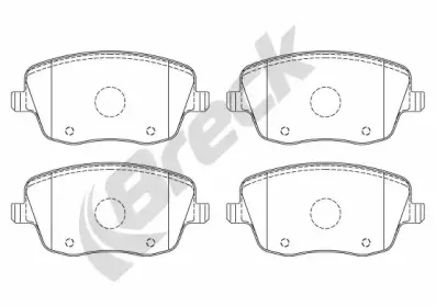 Комплект тормозных колодок, дисковый тормоз BRECK купить